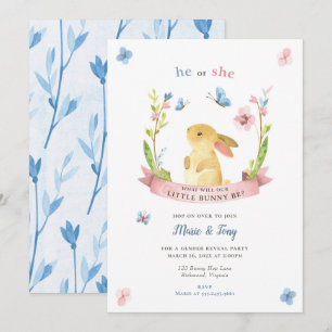 Invitation Petite Bunny Genre Reveillez Invitation, Lui ou El