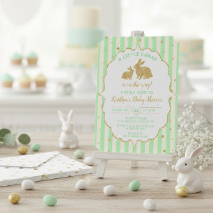 Invitation Petite Bunny Neutre Baby shower de Pâques Invitati