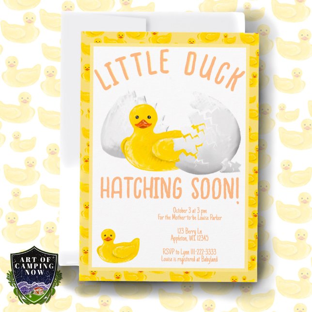 Invitation Petite canard éclosion Bientôt Baby shower Invitat (Créateur téléchargé)
