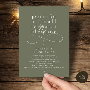 Invitation Petite Célébration d'un Grand Amour, Minimalisme É