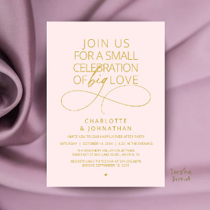 Invitation Petite Célébration d'un Grand Amour, Minimaliste É