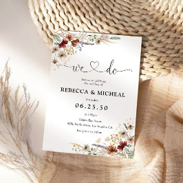 Invitation Petite cérémonie de Mariage Fleur sauvage Invitati