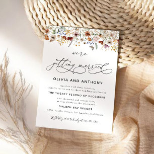 Invitation Petite cérémonie de Mariage Fleur sauvage Invitati