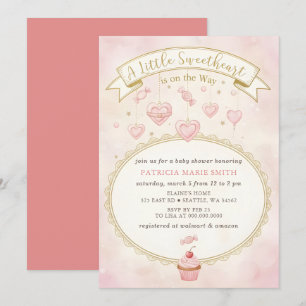 Invitation Petite Chérie Saint-Valentin Fille Baby Shower