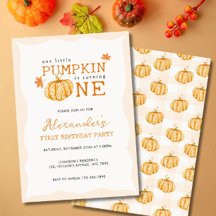 Invitation Petite citrouille automne 1er anniversaire
