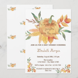 Invitation Petite citrouille, Baby shower d'automne