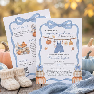 Invitation Petite Citrouille pour la Fête de Bébé d'Automne