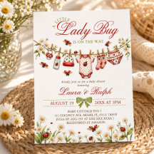 Petite Coccinelle Fille Fleur Baby Shower
