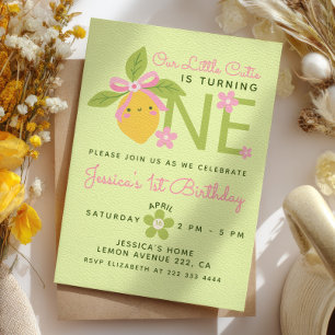 Invitation Petite Coquette Lemon et Daisy Green Fête du 1er A