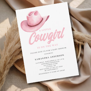 Invitation Petite Cowgirl Rose Baby Shower Western 