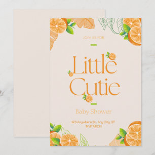 Invitation Petite Cutie Baby shower Verdure Genre Neutre