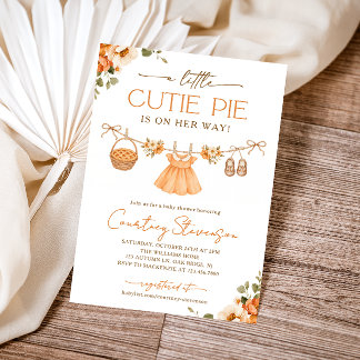 Invitation Petite Douceur Florale Baby Shower d'Automne