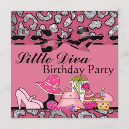 Invitation Petite étincelle de fête d'anniversaire de diva