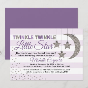 Invitation Petite étoile scintillante à l'invitation des baby