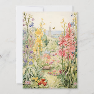 Invitation Petite Fête Bébé Little Blooms   Jardin Floral