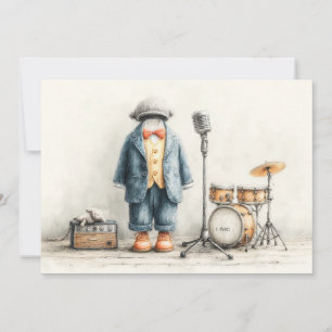 Invitation Petite fête d'anniversaire du chanteur 1 an