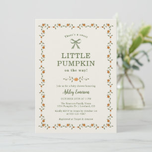 Invitation Petite Fête de Bébé Citrouille