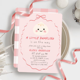 Invitation Petite Fille au Nœud Rose Baby Shower