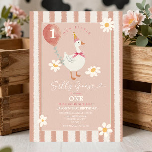 Invitation Petite fille canard Daisy 1er anniversaire