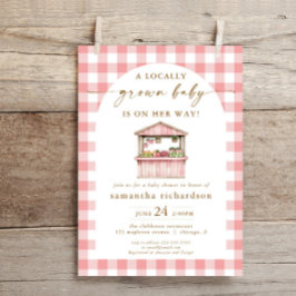 Invitation Petite fille locale en chemin baby shower