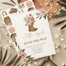 Petite fille sur le chemin Baby shower