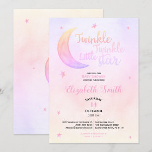 Invitation Petite fille vedette en lacet