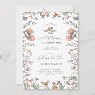 Invitation Petite Fleur Sauvage 1er Anniversaire