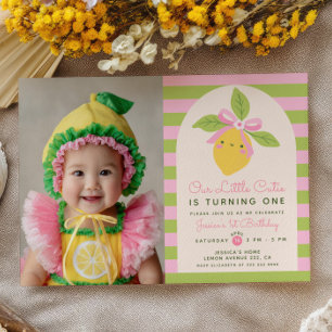 Invitation Petite Lemon Citron Fruit 1er Anniversaire Photo