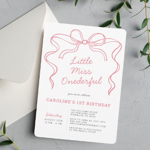 Invitation Petite Mademoiselle Merveilleuse Premier Anniversa