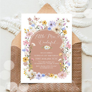 Invitation Petite Mademoiselle ONEderful Fleur Sauvage 1er An