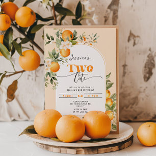 Invitation Petite mignonne Deux mignonnes fête de 2e annivers