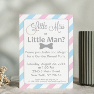 Invitation Petite Miss ou Petit Homme Genre Reveillez Invitat