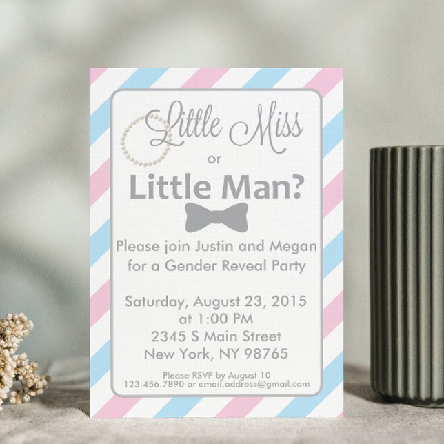 Invitation Petite Miss ou Petit Homme Genre Reveillez Invitat (Créateur téléchargé)