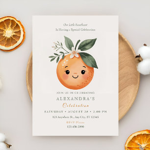 Invitation Petite Orange Douce Célébration de la Joie