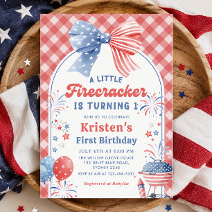 Invitation Petite Pétard 4 juillet 1er Anniversaire