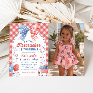 Invitation Petite Pétard 4 juillet 1er Anniversaire Photo