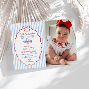 Invitation Petite Pétard 4 juillet 1er Anniversaire Photo