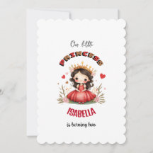 Petite princesse avec une robe rouge