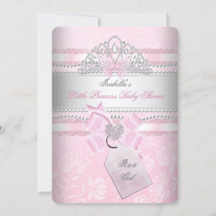 Invitation Petite Princesse Baby Shower Fille Papillon