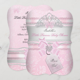 Invitation Petite Princesse Baby Shower Fille Papillon