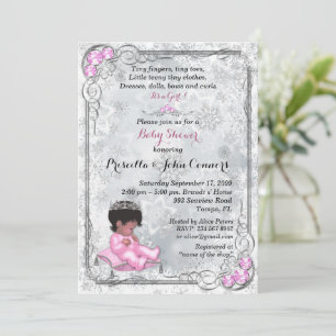 Invitation Petite princesse Baby shower Invitation, hiver 