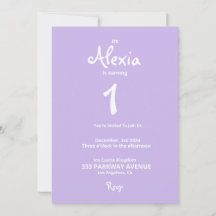 Petite princesse blanche et violette anniversaire