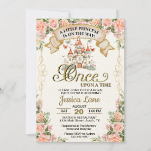Invitation Petite Princesse Conte de Fées Château Fille Baby 