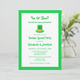 Invitation Petite révélation de genre Leprechaun