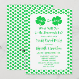 Invitation Petite révélation Shamrock sur le genre