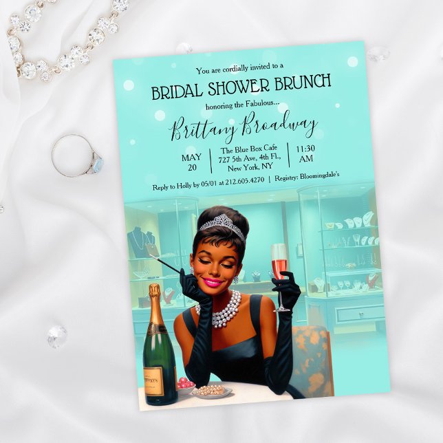 Invitation Petite robe noire mariée & Co Fête des mariées gla (Créateur téléchargé)