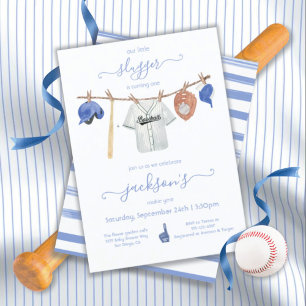 Invitation Petite salope de baseball Clothesline fête d'anniv