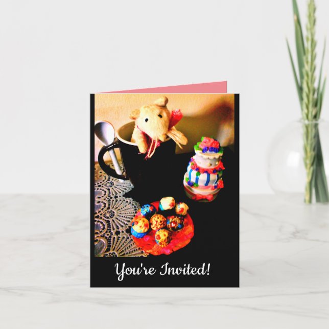 Invitation Petite souris (Devant)