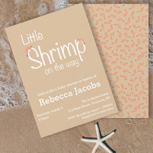 Invitation Petites crevettes sur le chemin Baby shower Invita