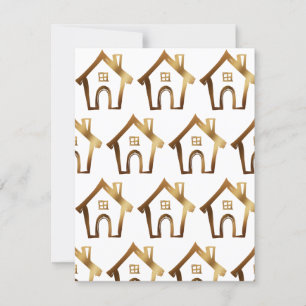 Invitation Petites maisons que nous avons déplacé Gold et Whi